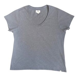 PACT Organic Cotton V-Neck Tee – Women’s Medium – Gray